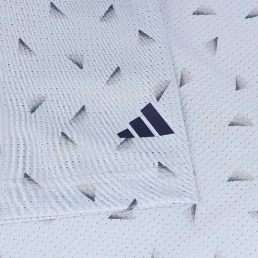 Adidas Ultimate365 Printed Faded Triangle Mesh Shirt Polo Short Sleeve Golf Apparel