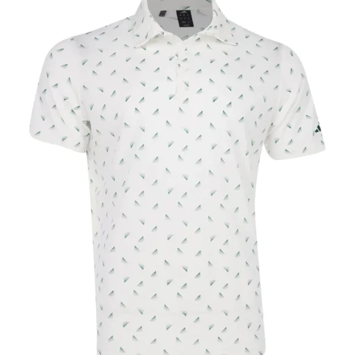 Adidas Ultimate365 Printed Faded Triangle Mesh Shirt Polo Short Sleeve Golf Apparel