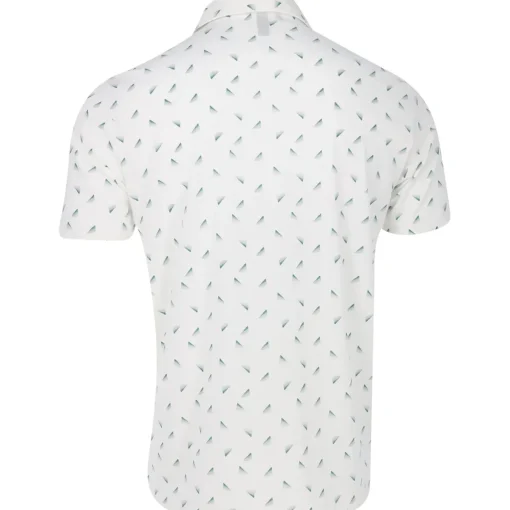 Adidas Ultimate365 Printed Faded Triangle Mesh Shirt Polo Short Sleeve Golf Apparel