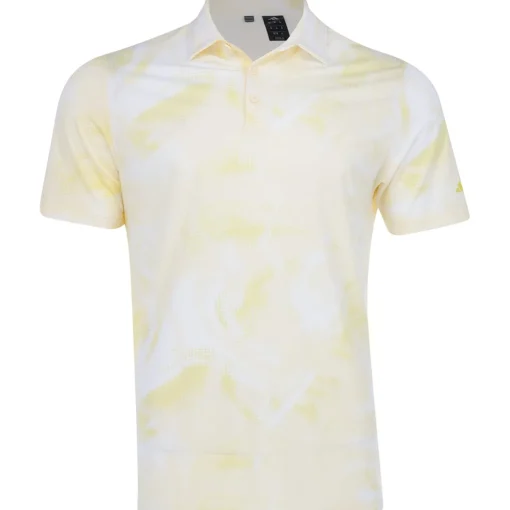 Adidas Ultimate365 Printed Marble Mesh Shirt Polo Short Sleeve Golf Apparel