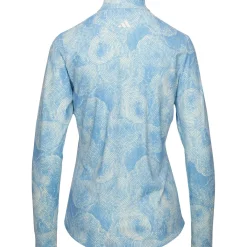 Adidas Ultimate365 Printed Quarter-Zip Mock Outerwear Pullover Golf Apparel