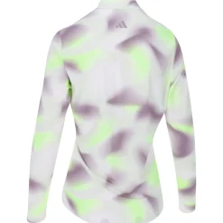 Adidas Ultimate365 Printed Quarter-Zip Mock Outerwear Pullover Golf Apparel