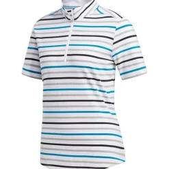 Adidas Ultimate Stripe Shirt Polo Short Sleeve Golf Apparel