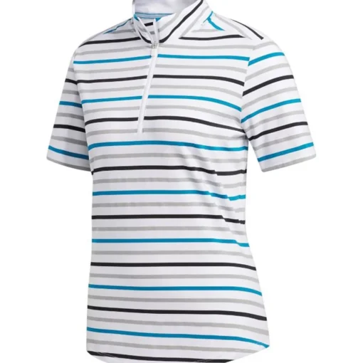 Adidas Ultimate Stripe Shirt Polo Short Sleeve Golf Apparel