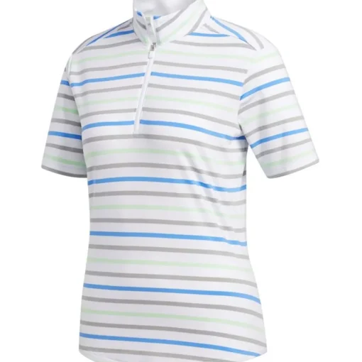 Adidas Ultimate Stripe Shirt Polo Short Sleeve Golf Apparel