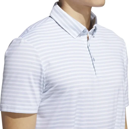 Adidas Ultimate365 Stripe Shirt Polo Short Sleeve Golf Apparel