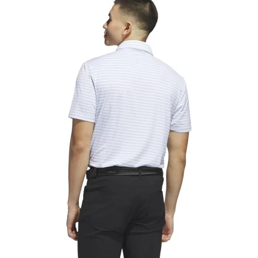 Adidas Ultimate365 Stripe Shirt Polo Short Sleeve Golf Apparel
