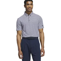 Adidas Ultimate365 Stripe Shirt Polo Short Sleeve Golf Apparel