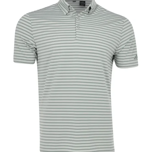 Adidas Ultimate365 Stripe Shirt Polo Short Sleeve Golf Apparel