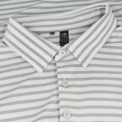 Adidas Ultimate365 Stripe Shirt Polo Short Sleeve Golf Apparel