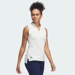 Adidas Ultimate365 Textured Sleeveless Shirt Polo Short Sleeve Golf Apparel