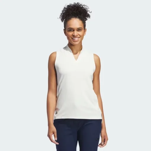 Adidas Ultimate365 Textured Sleeveless Shirt Polo Short Sleeve Golf Apparel
