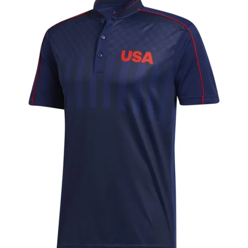 Adidas USA Shirt Polo Short Sleeve Golf Apparel