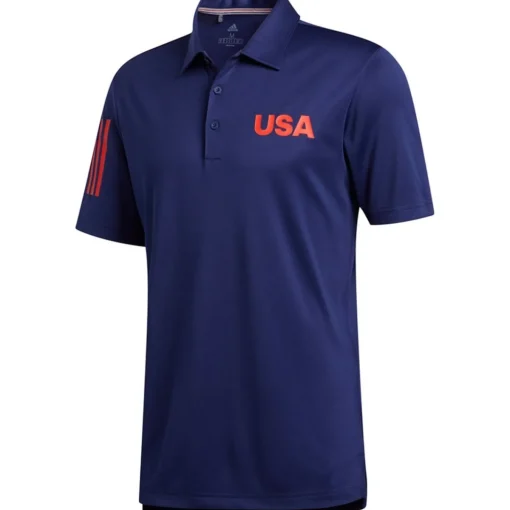 Adidas USA Shirt Polo Short Sleeve Golf Apparel
