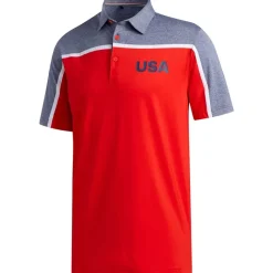 Adidas USA Shirt Polo Short Sleeve Golf Apparel