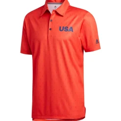 Adidas USA Shirt Polo Short Sleeve Golf Apparel