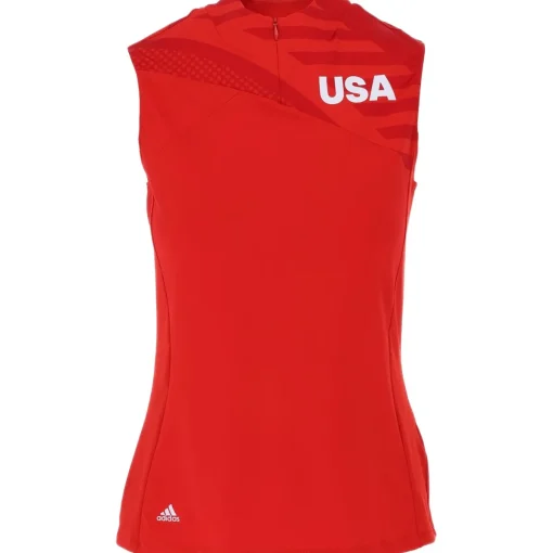 Adidas USA Sleeveless Shirt Polo Short Sleeve Golf Apparel
