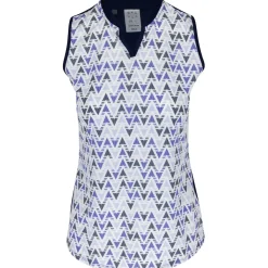 Adidas Youth Girls Heat RDY Printed Sleeveless Shirt Polo Short Sleeve Golf Apparel