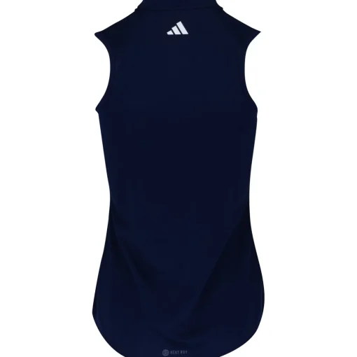 Adidas Youth Girls Heat RDY Printed Sleeveless Shirt Polo Short Sleeve Golf Apparel