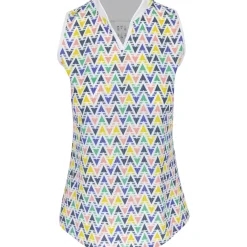 Adidas Youth Girls Heat RDY Printed Sleeveless Shirt Polo Short Sleeve Golf Apparel