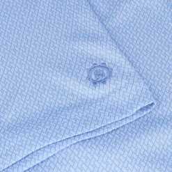 Ben Hogan 2 Tone Micro Geo Jacquard Shirt Polo Short Sleeve Golf Apparel