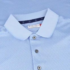 Ben Hogan 2 Tone Micro Geo Jacquard Shirt Polo Short Sleeve Golf Apparel