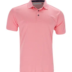 Ben Hogan 2 Tone Micro Geo Jacquard Shirt Polo Short Sleeve Golf Apparel