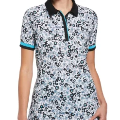 Ben Hogan Abstract Floral Shirt Polo Short Sleeve Golf Apparel