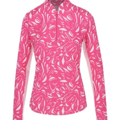 Ben Hogan Abstract Printed Sun Protection Shirt Polo Long Sleeve Golf Apparel