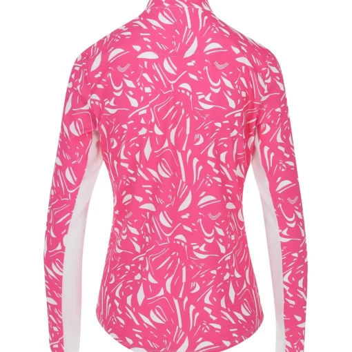 Ben Hogan Abstract Printed Sun Protection Shirt Polo Long Sleeve Golf Apparel