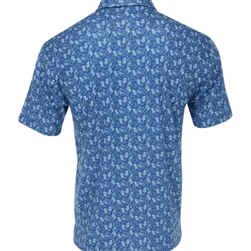 Ben Hogan All Over Conversational Shirt Polo Short Sleeve Golf Apparel