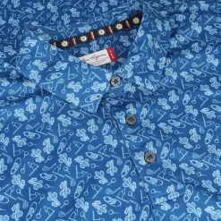Ben Hogan All Over Conversational Shirt Polo Short Sleeve Golf Apparel