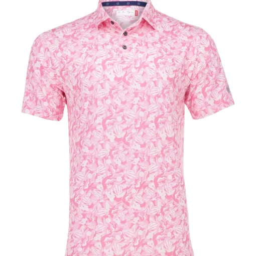 Ben Hogan All Over Desert Print Shirt Polo Short Sleeve Golf Apparel