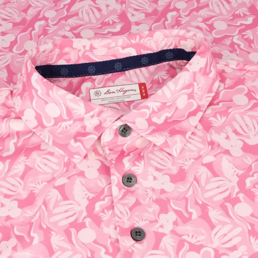 Ben Hogan All Over Desert Print Shirt Polo Short Sleeve Golf Apparel