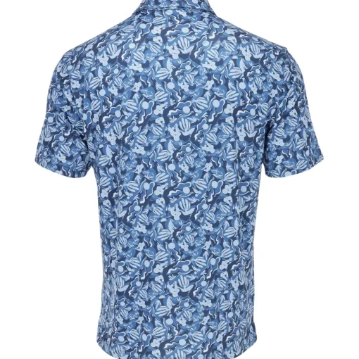 Ben Hogan All Over Desert Print Shirt Polo Short Sleeve Golf Apparel