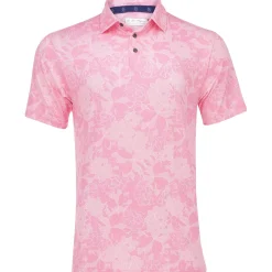 Ben Hogan All Over Floral Shirt Polo Short Sleeve Golf Apparel