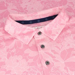 Ben Hogan All Over Floral Shirt Polo Short Sleeve Golf Apparel