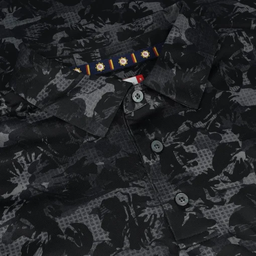 Ben Hogan All Over Floral Camo Shirt Polo Short Sleeve Golf Apparel