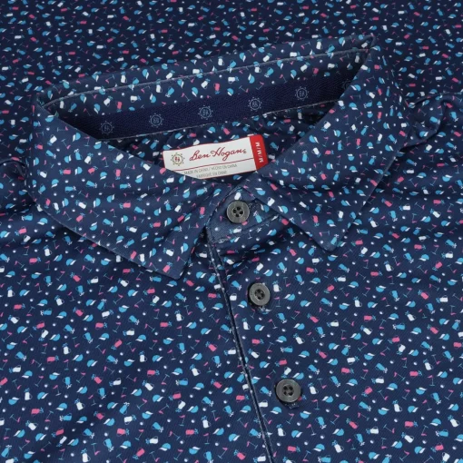Ben Hogan All Over Golf Conversational Shirt Polo Short Sleeve Golf Apparel