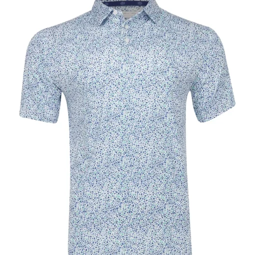 Ben Hogan All Over Mosaic Shirt Polo Short Sleeve Golf Apparel