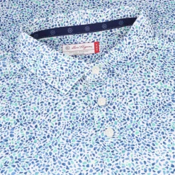 Ben Hogan All Over Mosaic Shirt Polo Short Sleeve Golf Apparel