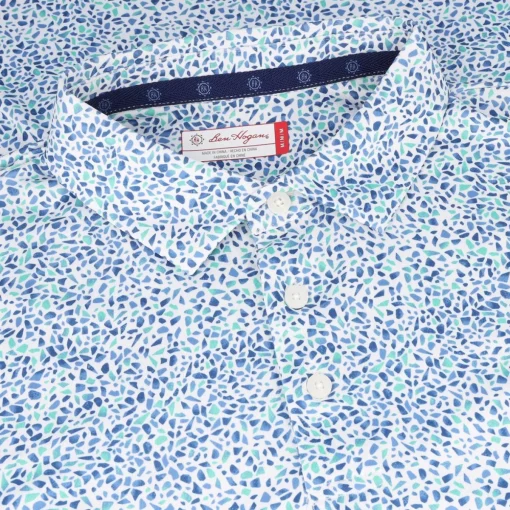 Ben Hogan All Over Mosaic Shirt Polo Short Sleeve Golf Apparel