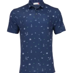 Ben Hogan All Over Tequila Conversational Shirt Polo Short Sleeve Golf Apparel