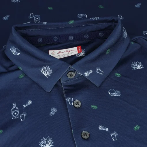 Ben Hogan All Over Tequila Conversational Shirt Polo Short Sleeve Golf Apparel