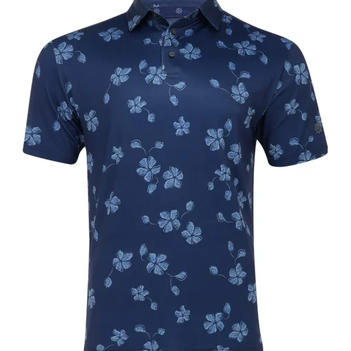 Ben Hogan AllOver Floral Shirt Polo Short Sleeve Golf Apparel