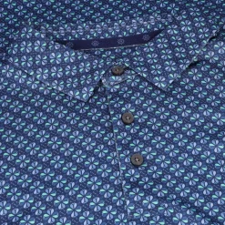 Ben Hogan AllOver Geo Shirt Polo Short Sleeve Golf Apparel