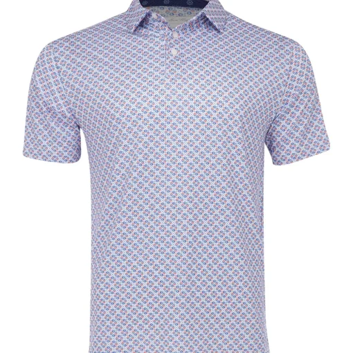 Ben Hogan AllOver Geo Shirt Polo Short Sleeve Golf Apparel