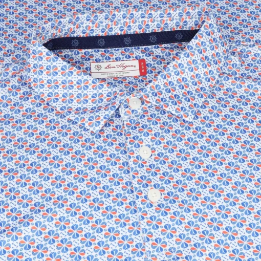 Ben Hogan AllOver Geo Shirt Polo Short Sleeve Golf Apparel