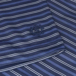 Ben Hogan BirdsEye Printed Stripe Shirt Polo Short Sleeve Golf Apparel