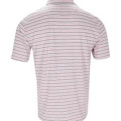 Ben Hogan BirdsEye Printed Stripe Shirt Polo Short Sleeve Golf Apparel